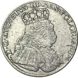 August III Sas, Ort 1754, oval shield of the coat of arms
