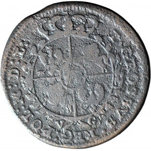 RR-, Stanislaw A. Poniatowski, 1765 V-G penny under the coats of arms