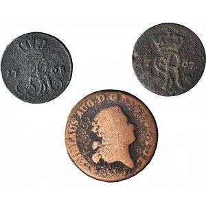 SAP, set of 3 pieces, penny 1767, 1768 I trojak