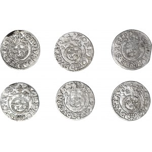 5 piece set, Duchy of Prussia, George Wilhelm, Half-tracks 1622-24-25-26-27, Königsberg
