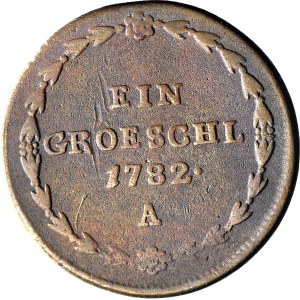 RRR-, Śląsk - Zabór Austriacki, Józef II, Greszel 1782, Wiedeń, R7