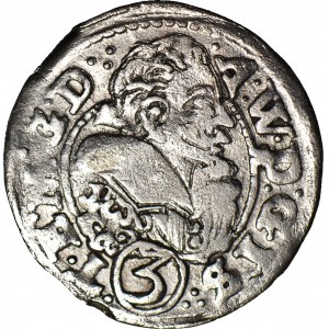 R-, Silesia, Duchy of Cieszyn, Adam Waclaw, 3 krajcary 1609, Cieszyn, three dots at the end of the obverse legend