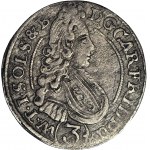 RRR-, Silesia, Duchy of Oleśnica, Charles Frederick, 3 Krajcary 1708 CVL, Bierutów, MONT error
