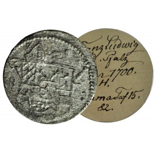 RR-, Śląsk, Franciszek Ludwik, 1 grosik 1700, Nysa, b. rzadki