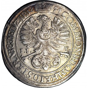 Śląsk, Księstwo Oleśnickie, Sylwiusz Fryderyk, 15 krajcarów 1694, Oleśnica, piękne
