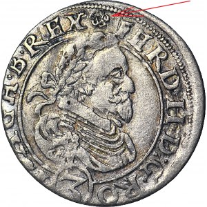 Silesia, Ferdinand II, 3 krajcars 1626 HR, Kwiat, Wrocław