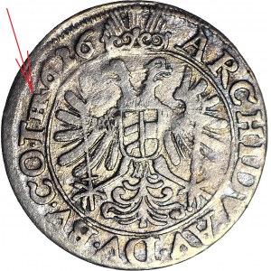 Śląsk, Ferdynand II, 3 krajcary 1626 HR, Kwiat, Wrocław