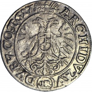 Silesia, Ferdinand II, 3 krajcars 1627 (HR), narrow hooks, Wroclaw