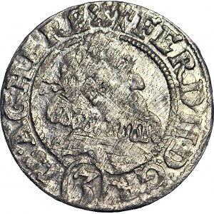 Silesia, Ferdinand II, 3 krajcars 1628 (HR), Wroclaw, HR in oval, beautiful