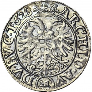 Śląsk, Ferdynand II, 3 krajcary 1628 (HR), Wrocław, piękny