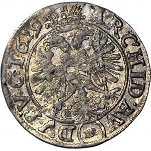 Silesia, Ferdinand II, 3 krajcars 1629 (HR), Wroclaw, beautiful