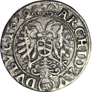 Śląsk, Ferdynand II, 3 krajcary 1629 (HR), Wrocław, piękny