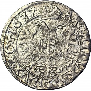 Silesia, Ferdinand III, 3 krajcary 1637 (Swan), Wrocław