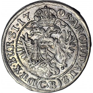 R-, Silesia, Joseph I, 3 krajcars 1705 CB, Brzeg, very rare