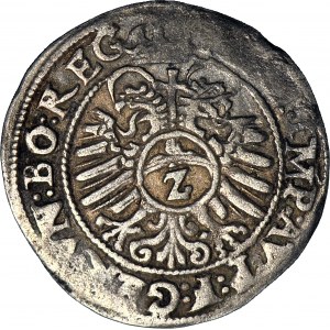 R-, Śląsk, Ferdynand I, 2 krajcary 1563, Wrocław, rzadki nominał