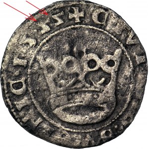 Louis Jagiellonian 1516-1526, Half-penny 1522, Swidnica, inverted ZZ
