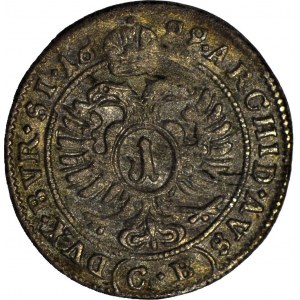 RR-, Silesia, Leopold I, 1 krajcar 1699 CB, Brzeg, rare