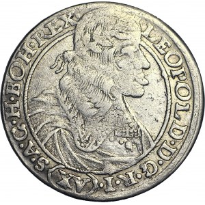 Silesia, Leopold I, 15 krajcars 1664 SHS, Wrocław