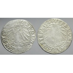 Silesia, Frederick II, Set of two penny coins, Brzeg