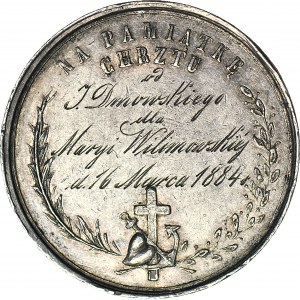 Medal Na Pamiątkę Chrztu 1884, wzorowany na Majnercie, srebro