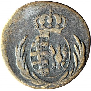 Księstwo Warszawskie, 1 grosz 1811 IS, w wykruszeniem w dacie