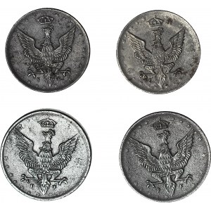 Kingdom of Poland, set of 10 and 20 fenigs 1917 and 1918