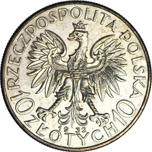 10 złotych 1932, Głowa, Warszawa, piękna