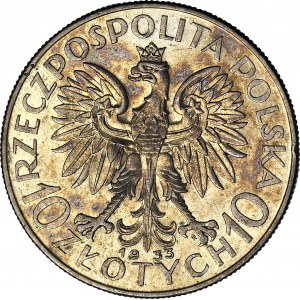 10 złotych 1933, Głowa, piękne