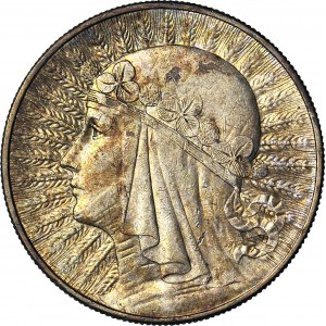 10 złotych 1933, Głowa, piękne