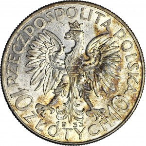 10 gold 1933, Head, beautiful