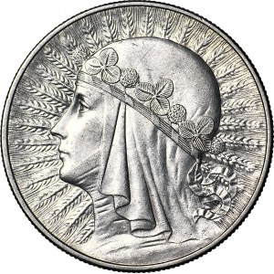 10 złotych 1933, Głowa, piękna