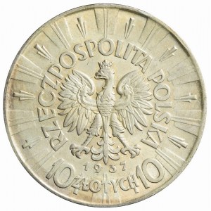 10 złotych 1937, Piłsudski, rzadszy rocznik