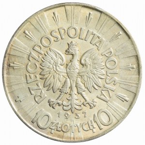10 zloty 1937, Pilsudski, rarer vintage