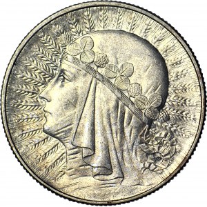 5 gold 1933, Head, minted