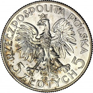 5 złotych 1933, Głowa, mennicza