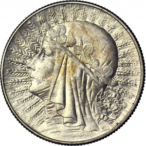 5 gold 1934, Head, minted