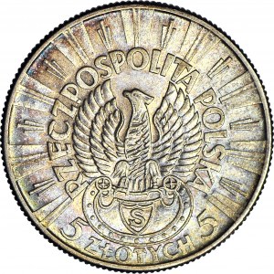 5 gold 1934, Pilsudski, shooting eagle, minted