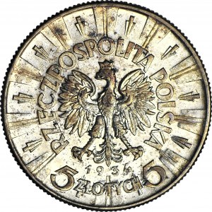5 gold 1934, Pilsudski, official, beautiful