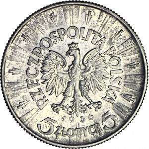 5 złotych 1936, Piłsudski, menniczy