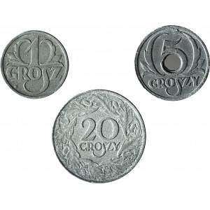 Occupation, set of 3 pcs. 1, 5, and 10 pennies