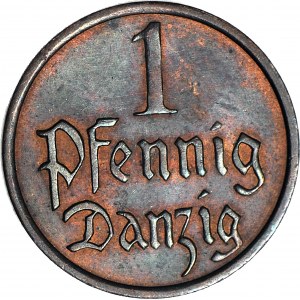 Free City of Gdansk, 1 fenig 1929, minted