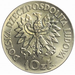 10 złotych 1971, FAO, dziecko, miedzionikiel, PRÓBA, mennicze