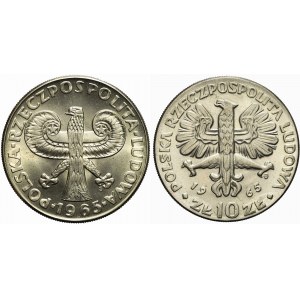 Set, two coins 10 zloty 1965, VII centuries of Warsaw