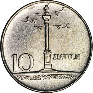 10 gold 1966, Small column, minted