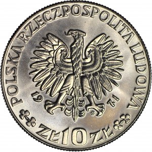 10 złotych 1971, FAO, planeta, miedzionikiel, PRÓBA, mennicze