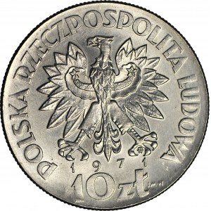 10 złotych 1971, FAO, dziecko, miedzionikiel, PRÓBA, mennicze