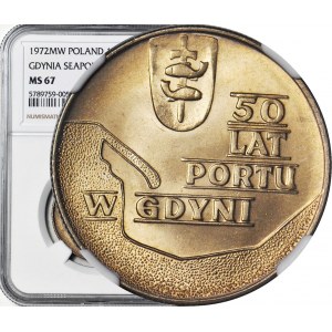 10 gold 1972, Port of Gdynia, minted