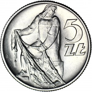 5 złotych 1959, Rybak, menniczy