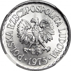 1 złoty 1975, bez znaku, mennicze, wysoki grading MS68!!!