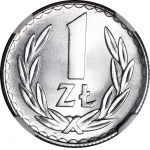 1 złoty 1975, bez znaku, mennicze